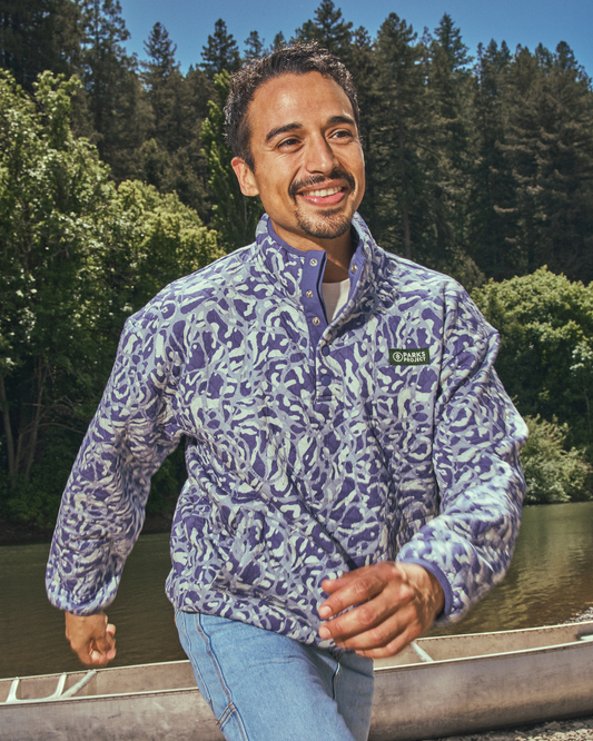 Shop New River Ripple Quilted Pullover Inspired by National Park Rivers | multi-color