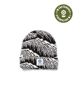 Shop The Acadia Waves Beanie Inspired By Acadia National Park | black-and-natural