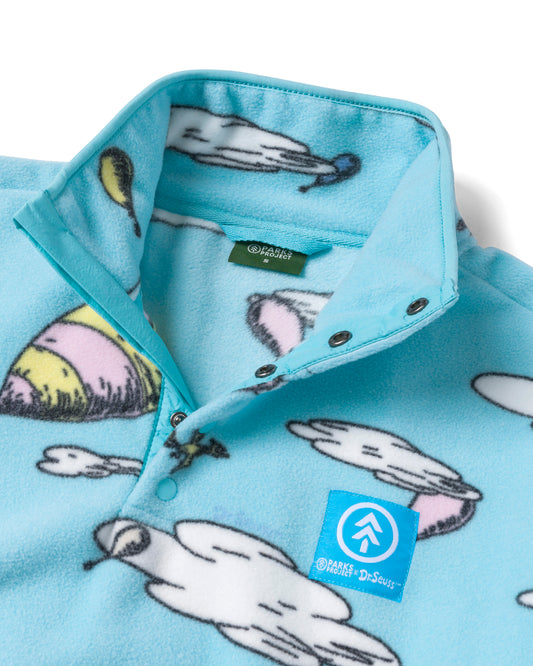 Shop Dr. Seuss x Parks Project Clouds & Balloons Trail Fleece | blueberry-milk