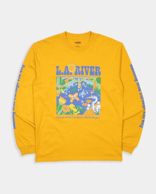 Shop Welcome to LA River Long Sleeve Tee Inspired by the LA River | maize-yellow