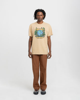 Shop Feel the Earth Breathe Globe Tee Inspired by our National Parks | khaki