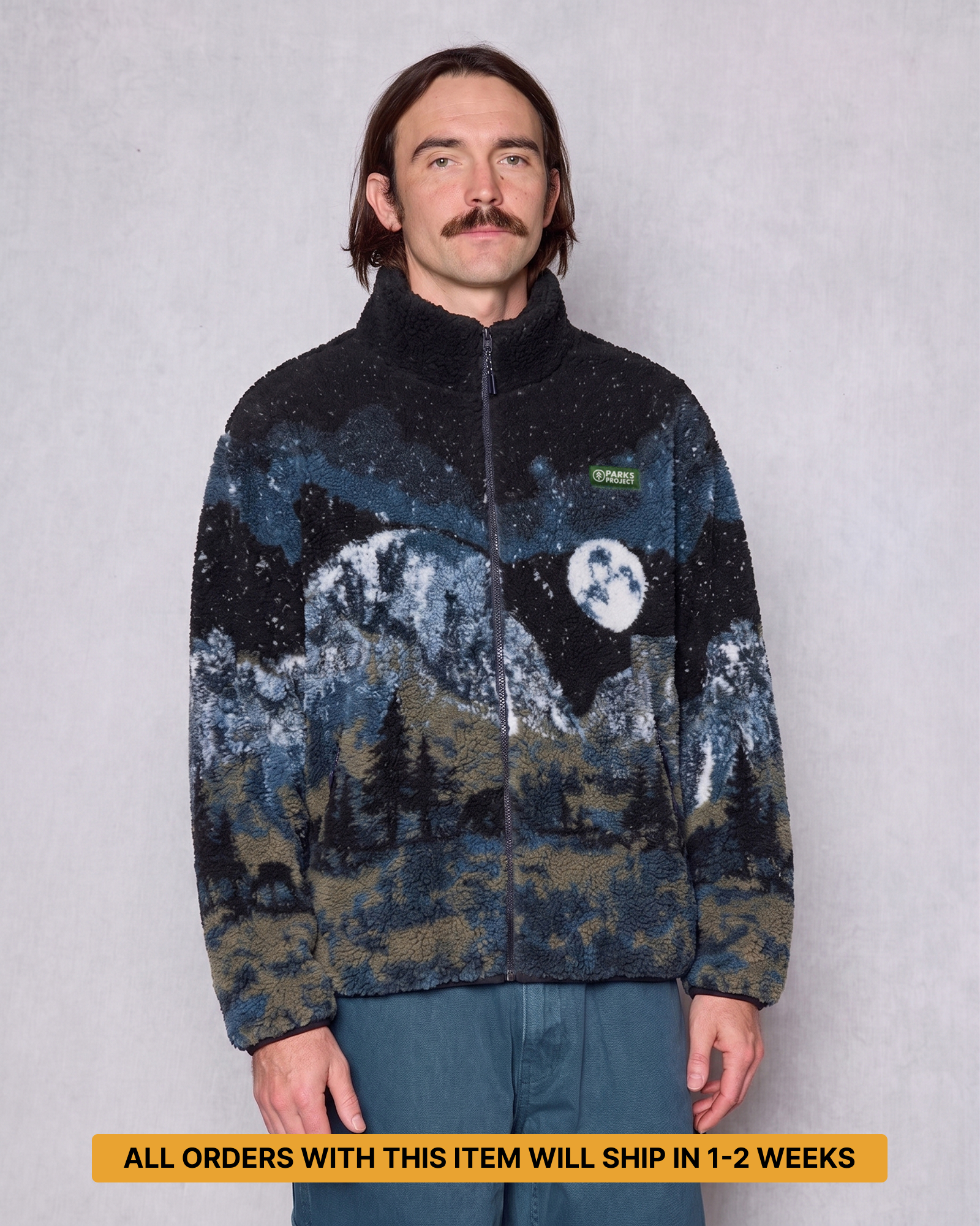 Shop Yosemite Night Views Full Zip High Pile Fleece Inspired by