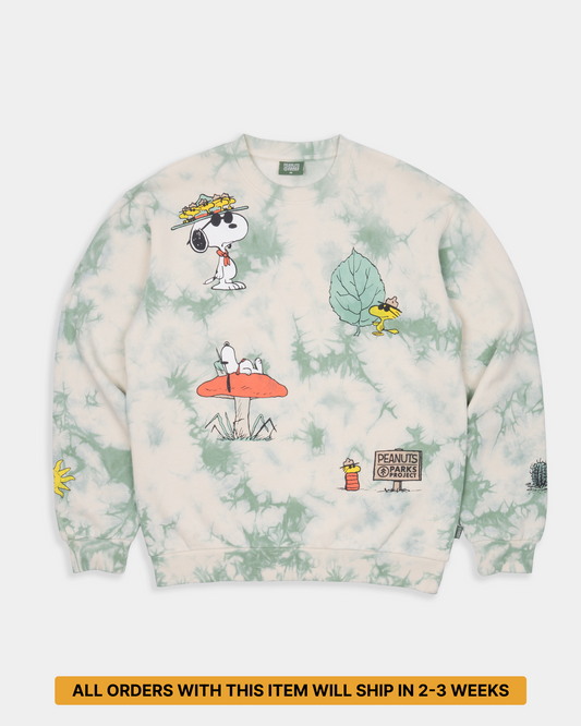 Shop Peanuts Tie Dye Crew Inpsired by our National Parks | natural