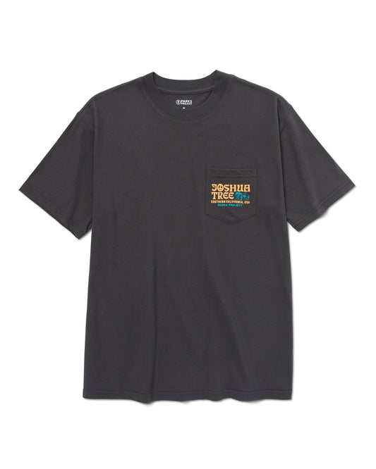Shop Joshua Tree Puff Print Pocket Tee Inspired by Joshua Tree NP | vintage-black