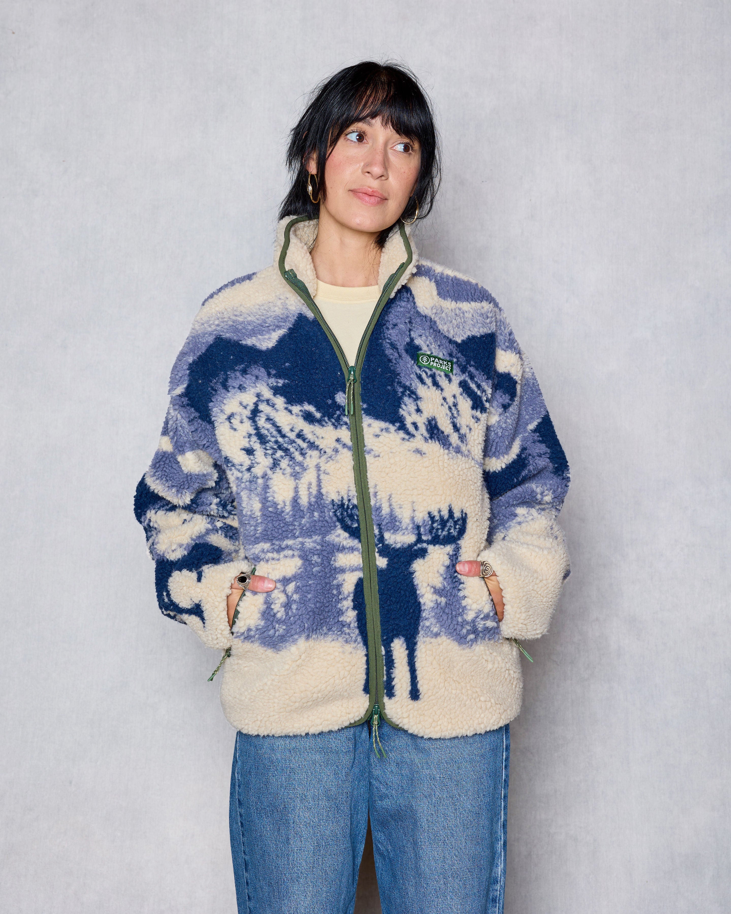 Shop Acadia Moose Full Zip High Pile Fleece Inspired by Acadia