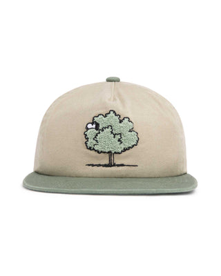 Chenille Embroidered Peanuts Grandpa Hat | green-and-natural