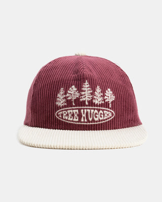 Tree Hugger Corduroy Cap for Nature Lovers | red
