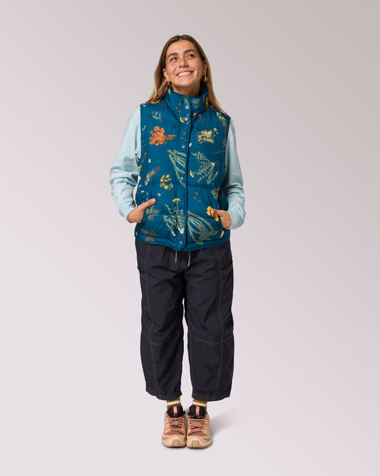 Shop Women's Forest Forager Cropped Puffer Vest Inspired by National Parks | navy