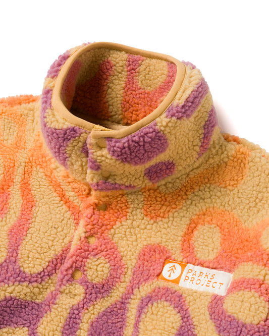 Shop Yellowstone Geysers Ombre High Pile Fleece Inspired by Yellowstone | burnt-orange