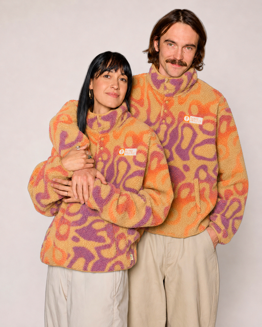 Shop Yellowstone Geysers Ombre High Pile Fleece Inspired by Yellowstone | burnt-orange