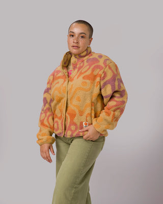 Yellowstone Inspired Fleece Jacket for Women | burnt-orange