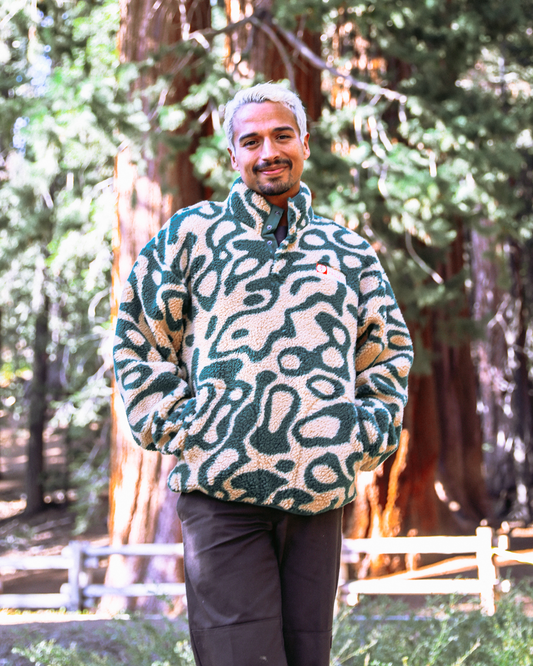 Shop Yellowstone Geysers Trail High Pile Fleece Inspired by Yellowstone National Park | green