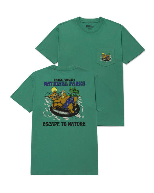 Shop Escape to Nature Bear Float Pocket Tee Inspired by National Parks | sage