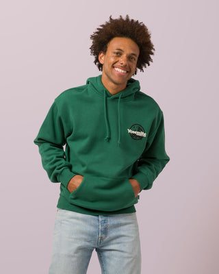Shop Yosemite Puff Print Hoodie Inspired by Yosemite National Park | forest-green