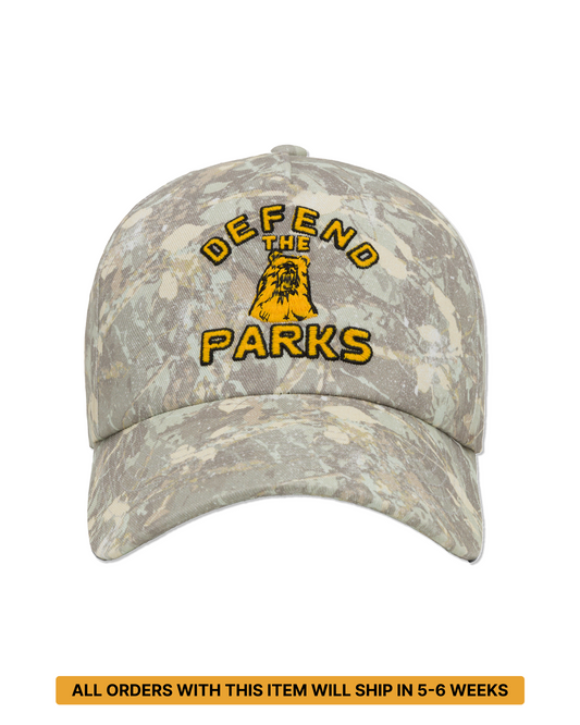 Shop Defend the Parks Bear Hat Inspired by National Parks PRESALE - ALL ORDER WITH THIS ITEM WILL SHIP IN 5-6 WEEKS | camo 