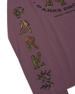 Shop 90s Doodle Parks Boxy Long Sleeve Tee Inspired By National Parks | grape