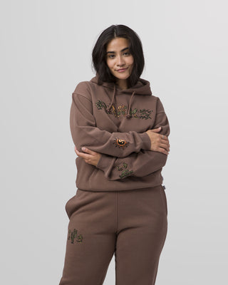 Shop 90s Doodle Parks Hoodie With Custom Embroidery Inspired By National Parks | dark brown