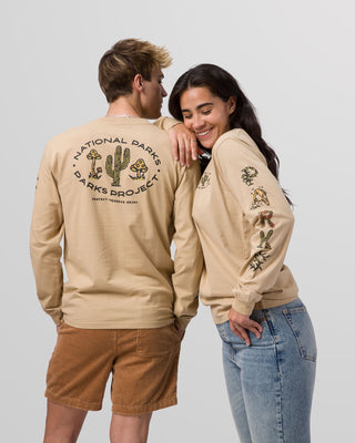 Shop 90s Doodle Parks Long Sleeve Tee Inspired by our National Parks | Khaki