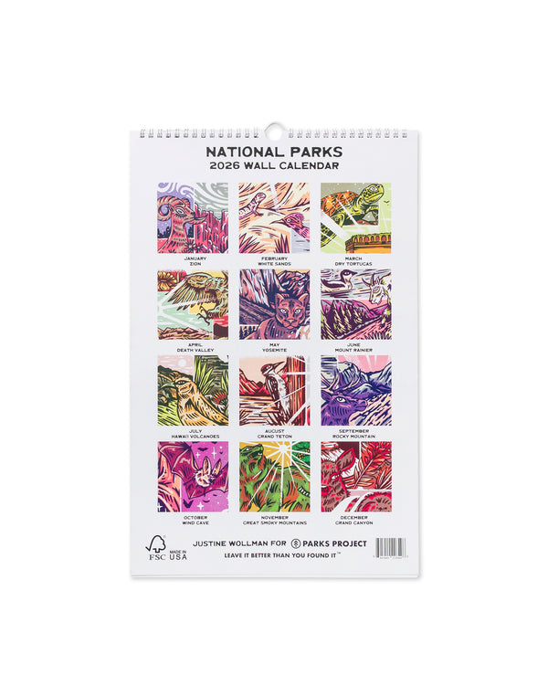 Shop 2026 Parks Project National Parks Calendar Inspired by National Parks | multi-color