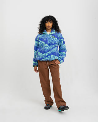 Shop Acadia Waves Trail High Pile Fleece Inspired by Acadia National Park | green-and-purple