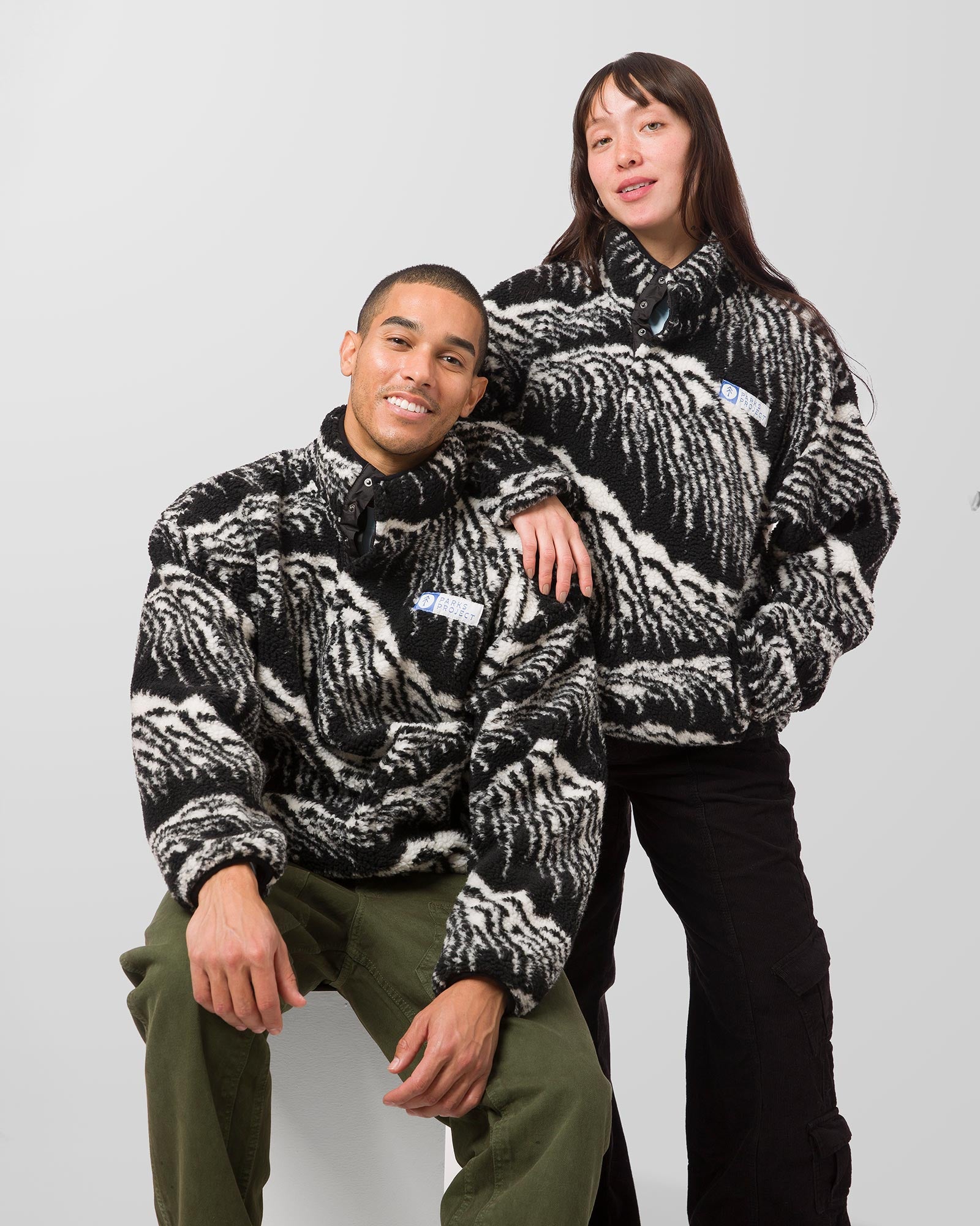 Shop Acadia Waves Trail High Pile Fleece Inspired by Acadia National Park | black-and-natural