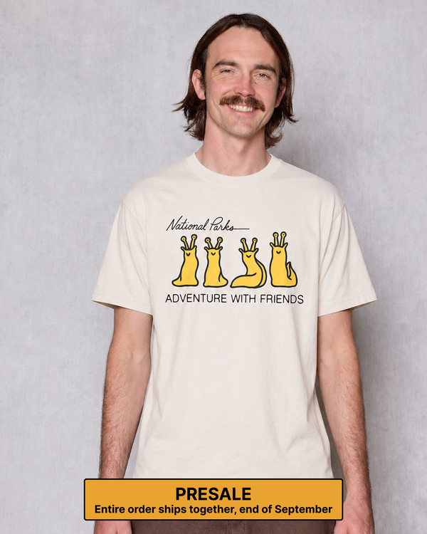 Shop Adventure with Friends Banana Slug Tee Inspired by Parks | raw-natural