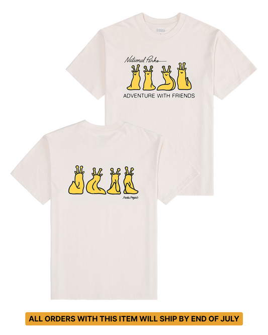 Shop Adventure with Friends Banana Slug Tee Inspired by Parks - ALL ORDERS WITH THIS ITEM WILL SHIP BY END OF JULY