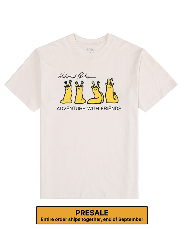 Shop Adventure with Friends Banana Slug Tee Inspired by Parks | raw-natural