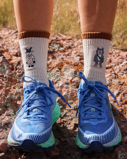 Shop Adventure with Friends Trail Crew Sock 2 Pack Inspired by Parks | natural-blue-green