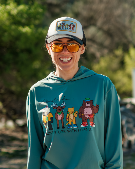 Shop Adventure with Friends Trucker Inspired by National Parks | black-and-natural