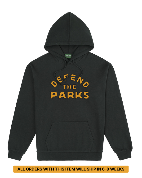 Shop Defend the Parks Bear Hoodie Inspired by Protecting National Parks PREORDER - SHIPS IN 6-8 WEEKS | vintage-black