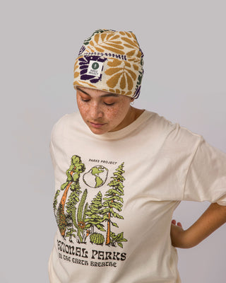 Cozy Fern Pattern Beanie Inspired By Big Sur National Park | multi-color