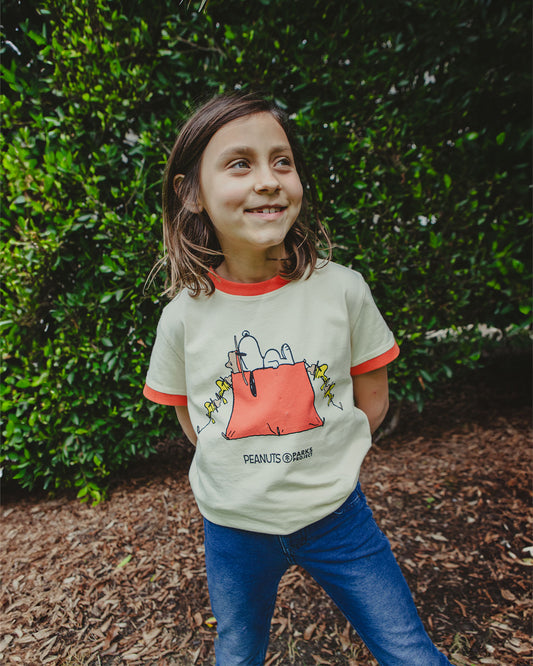 Shop Peanuts Try Not To S'More Youth Ringer Inspired by Parks | natural