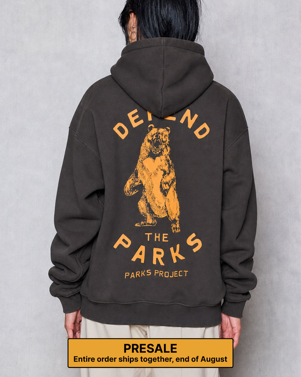 PRESALE Shop Defend the Parks Bear Hoodie Inspired by Protecting National Parks | vintage-black