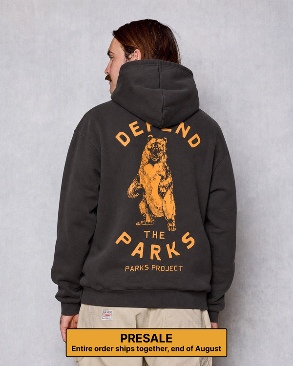 PRESALE Shop Defend the Parks Bear Hoodie Inspired by Protecting National Parks | vintage-black