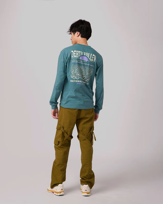 Shop Death Valley Puff Print Long Sleeve Tee Inspired by Death Valley National Parks | dusty-teal