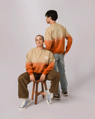 Shop Escape to Nature Ombre Fleece Crew Inspired By National Parks | burnt-orange