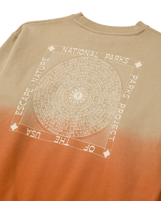 Shop Escape to Nature Ombre Fleece Crew Inspired By National Parks | burnt-orange