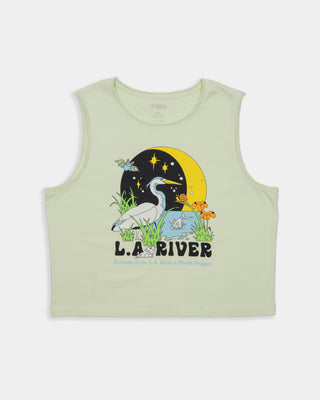 Shop LA River Blue Heron Tank Inspired by the LA River | hushed-green