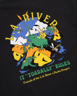 Shop LA River Toadally Rules Tee Inspired by the LA River | vintage-black