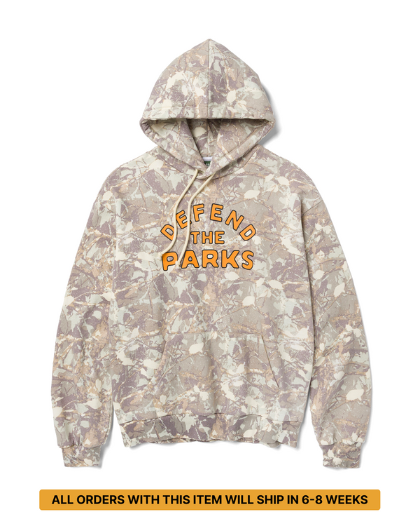 Shop Defend the Parks Bear Hoodie Inspired by Protecting National Parks PREORDER - SHIPS IN 6-8 WEEKS | camo