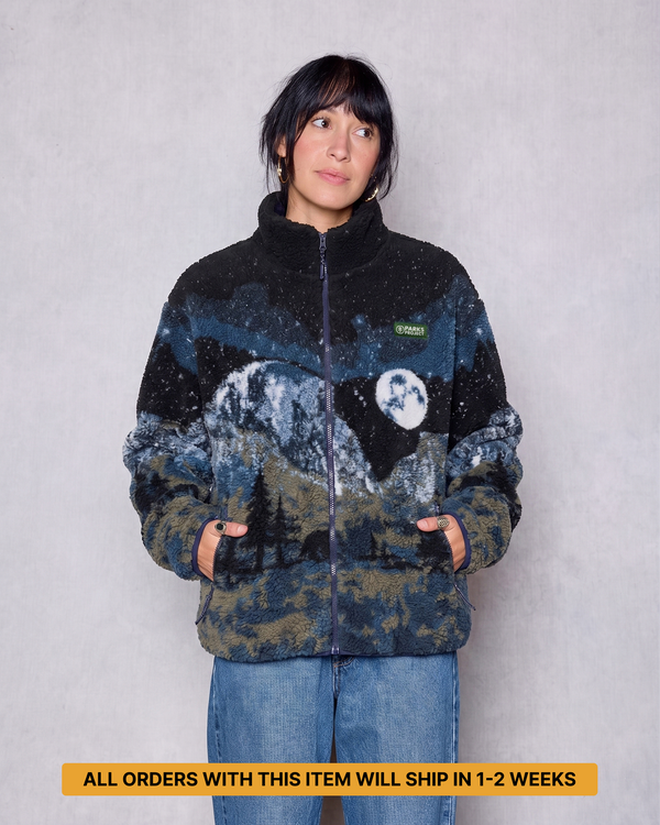 Shop Yosemite Night Views Full Zip High Pile Fleece Inspired by