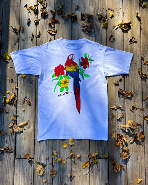 Vintage Colorful Parrot Shirt