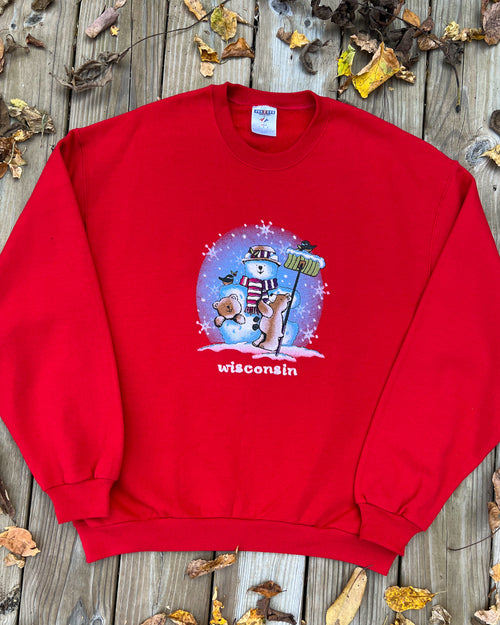 Vintage Wisconsin Snowman Sweatshirt
