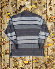 Vintage Grey Woolrich Striped Rugby Shirt