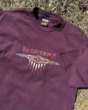 Vinatge 90s Montana Maroon Shirt