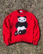 Vintage Double-Sided Panda Sweater