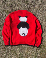 Vintage Double-Sided Panda Sweater