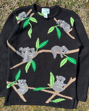 Vintage Women's Koala All Over Knit Sweater