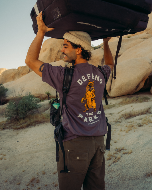 Shop Defend the Parks Bear Pocket Tee Inspiring to Protect Public Lands | graphite